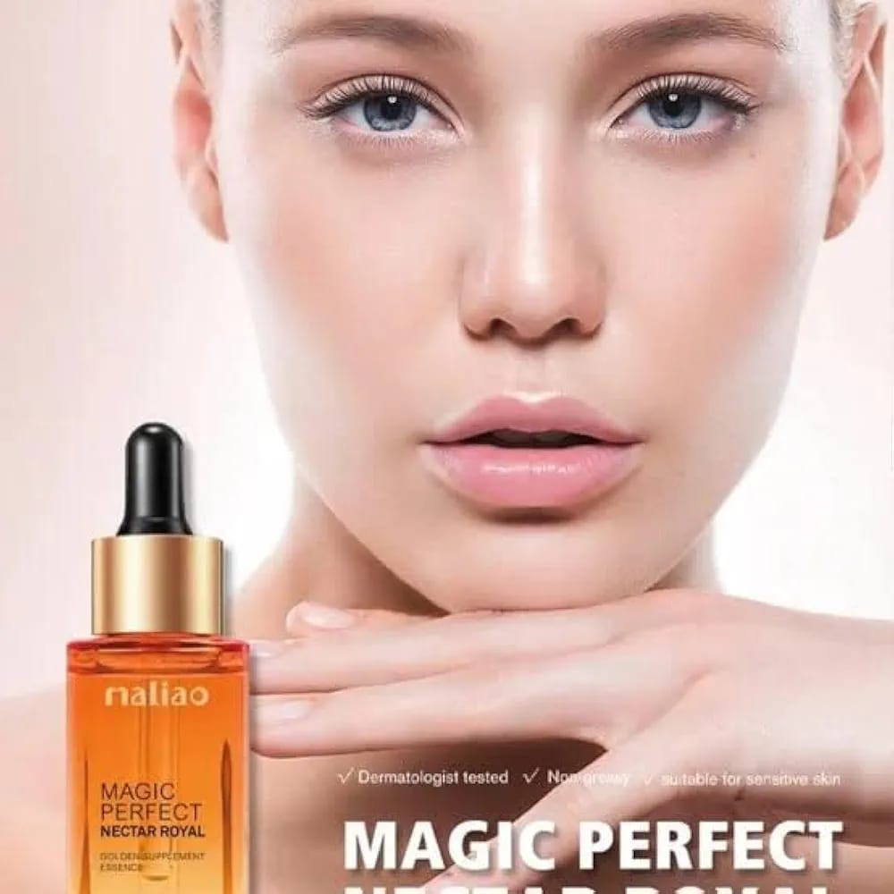 Maliao Magic Perfect Nectar Royal Vitamin C+E Serum – Restores Glow & Nourishes Dry, Dull Skin, 30ml