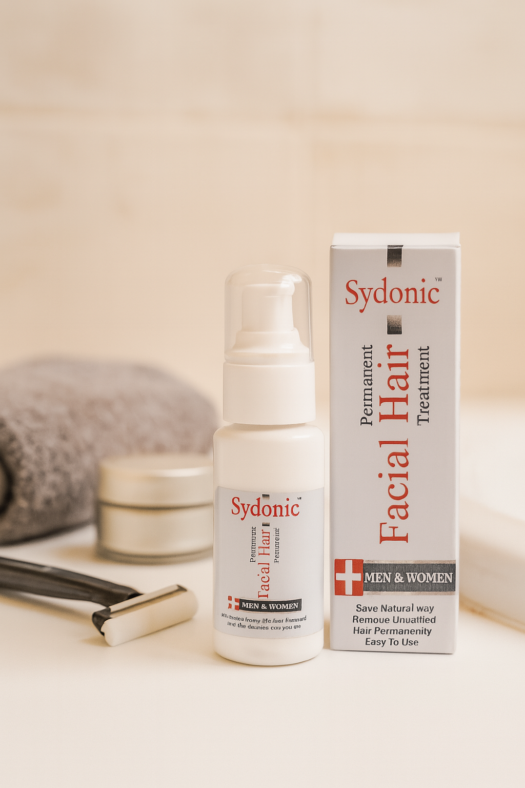 Sydonic Permanent Facial Hair Treatment – 30ml for Men & Women