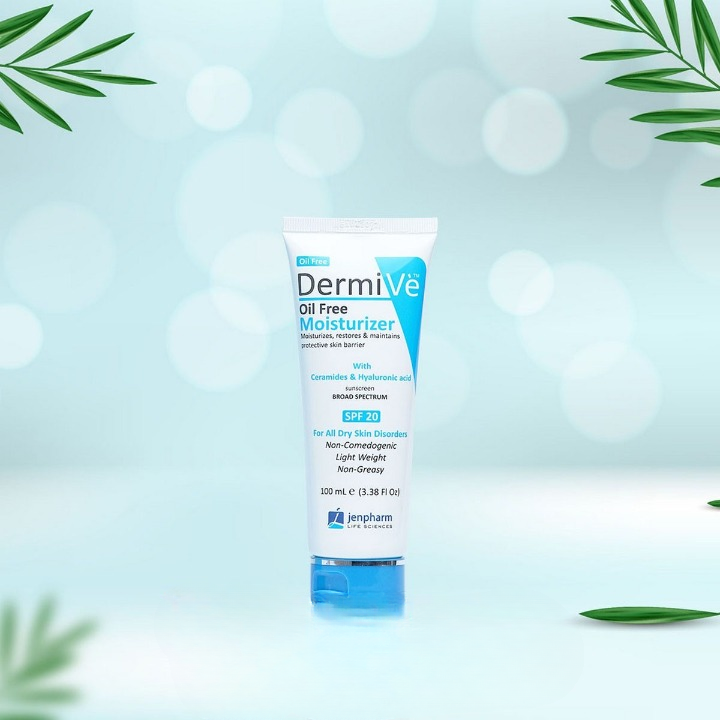 Dermive Oil Free Moisturizer 100ml – Lightweight, Non-Greasy Hydration For Oily, Combination, And Sensitive Skin